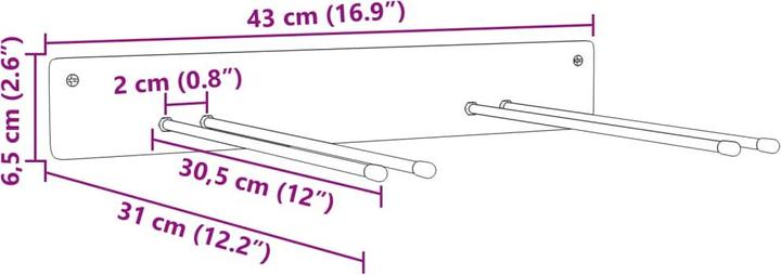 Produktbild vidaXL Gerätehalter Wandmontage Werkzeughalter Gerätehaken 2 Stk. Schwarz Stahl