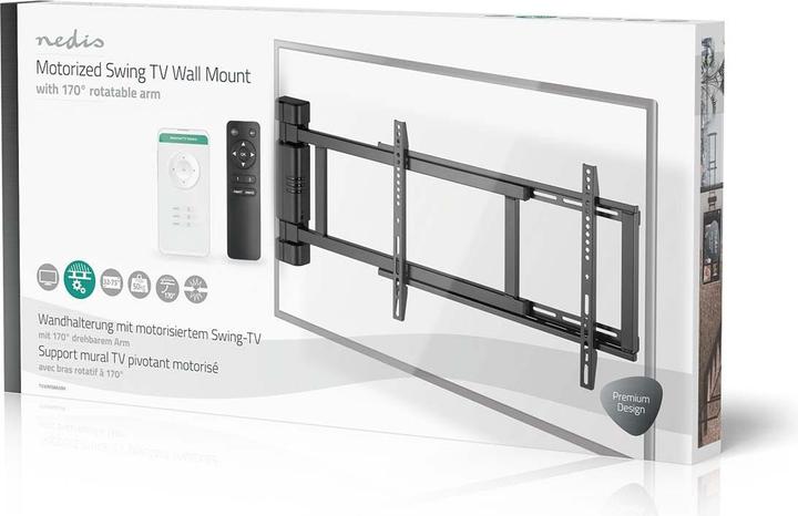 Immagine prodotto Nedis Supporto a parete per TV motorizzato - 32-75" - peso massimo dello schermo supportato: 50 kg - (Muro, 75", 50 kg)