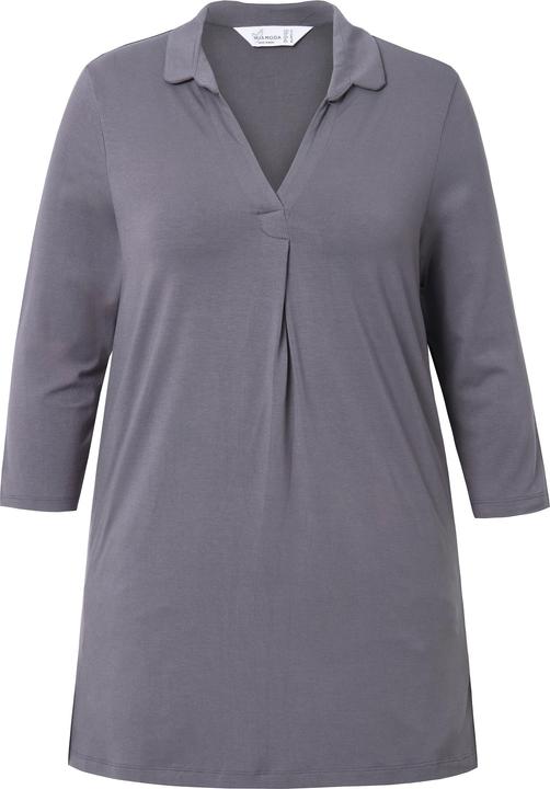 Produktbild Miamoda Blusenshirt, Straight Fit, Hemdkragen, 3/4-Ärmel (44)