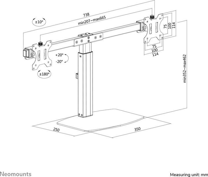 Image du produit Neomounts Support de table (Tables, 27.01")