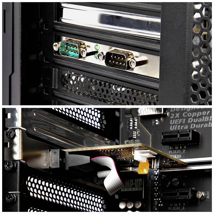 Actual product image StarTech COM 2 Port PCI Express Serial Interface Card PCIe to RS232 Card Serial Adapter K