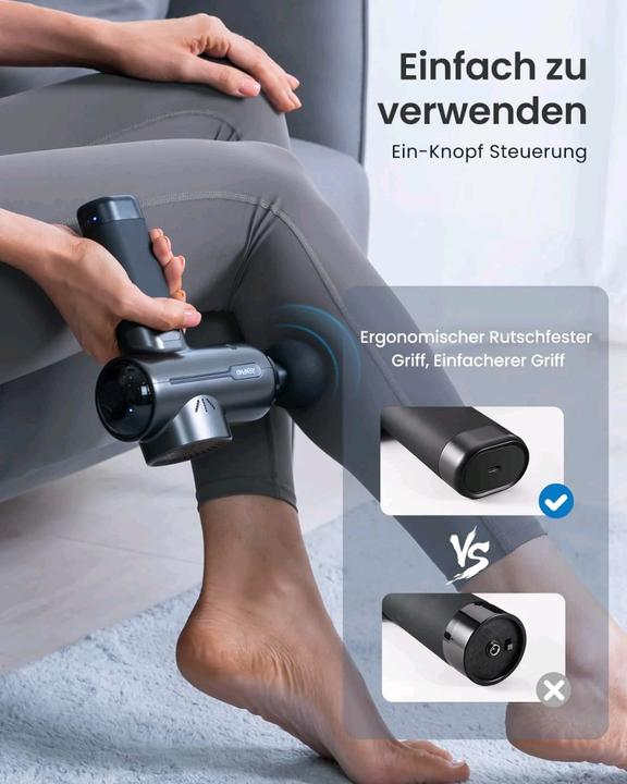 Actual product image Renpho R3 Active Massage Gun - Metallic Blue