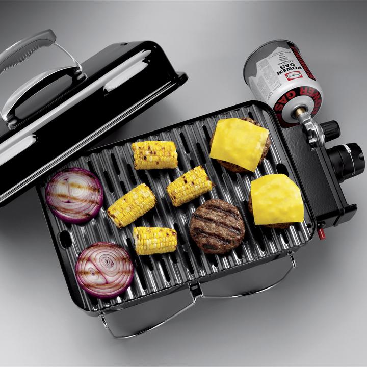 Actual product image Weber Go-Anywhere Gas Barbecue - 41x26 cm - Roestvrijstalen branders - Gasregelkop - Incl. deksel (2.10 kW)