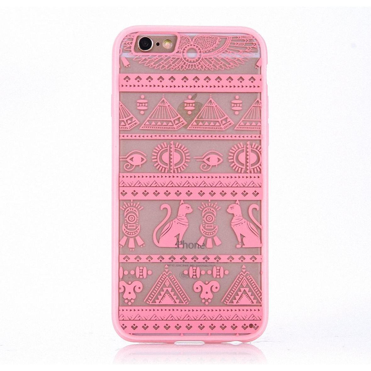 König Design Apple iPhone SE 2020 Handy Hülle Mandala Case Cover Ägyptische Zeichen Rosa Neu (Apple iPhone SE (2nd Gen))...