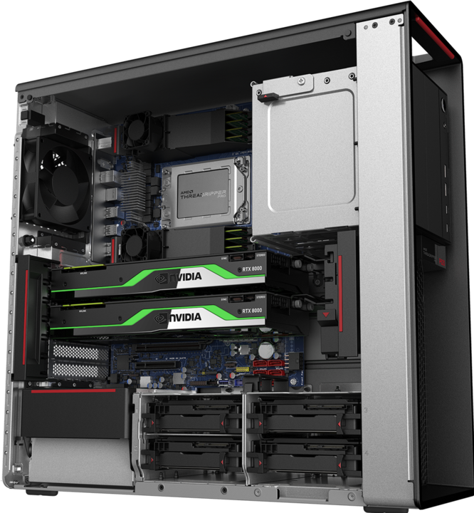 Actual product image Lenovo ThinkStation P620 (AMD Ryzen Threadripper PRO 5975WX, 64 GB, 1000 GB)