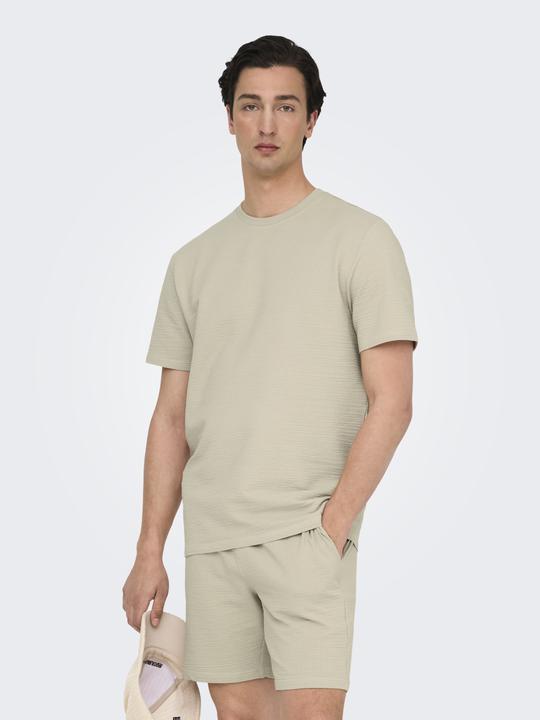Actual product image Only & Sons Onskian Life Reg Seersucker Ss Tee (XS)