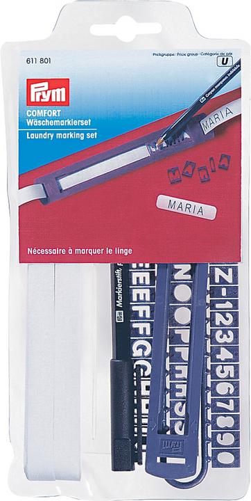 Actual product image Prym Laundry marking set 6 m, card