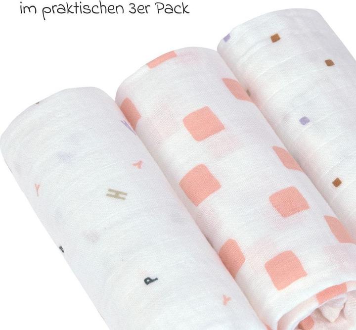 Productafbeelding Lassig Mull doek 3-pack Swaddle M biologisch katoen (60 cm, 60 cm)