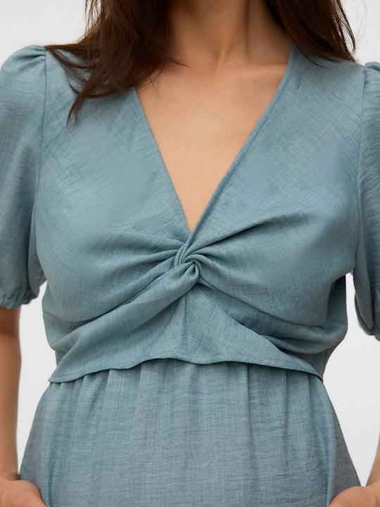 Immagine prodotto Mamalicious Normal geschnitten V-Ausschnitt Elastische Bündchen Puffärmel Top Bluse (M)