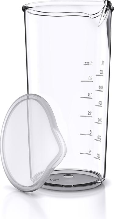 Arendo Plastic measuring cup 600ml, ideal for electric hand mixers and hand blenders, drinking cup, 20 (600 ml)