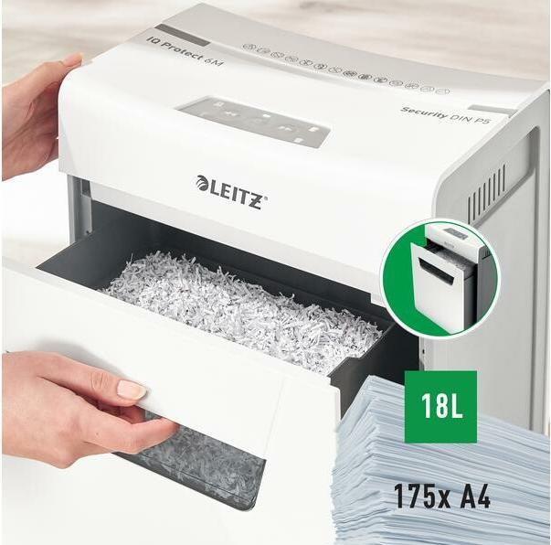 Actual product image Leitz IQ 6M PROTECT PREMIUM - Document shredder (Particle cut)