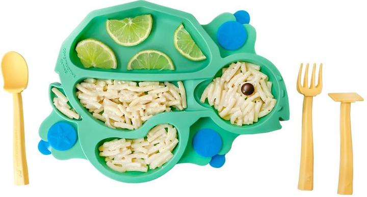 Actual product image Constructive Eating Turtle plate, green
