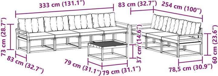 Produktbild vidaXL Outdoor-Sofa