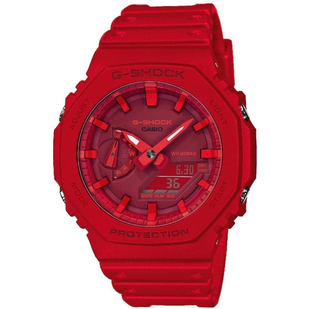 G-Shock, Armbanduhr, GA-2100, Rot, (Chronograph, 45 mm)