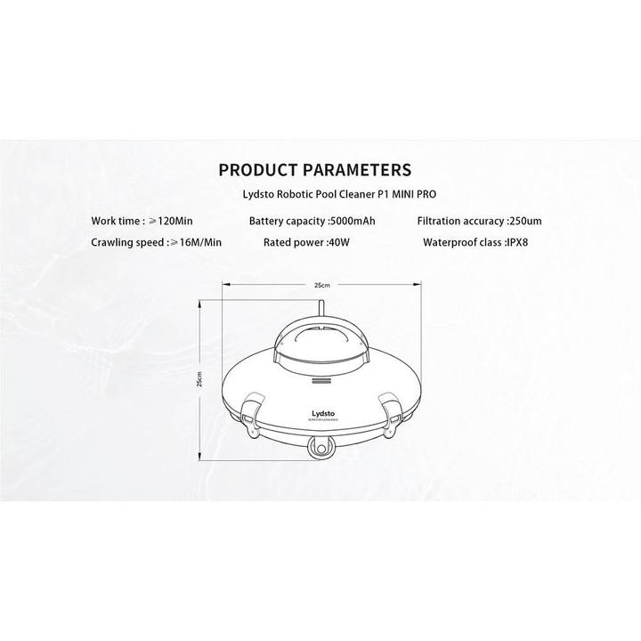 Produktbild Lydsto YM-S2-01 Poolstaubsauger YM-S2-01 Weiss
