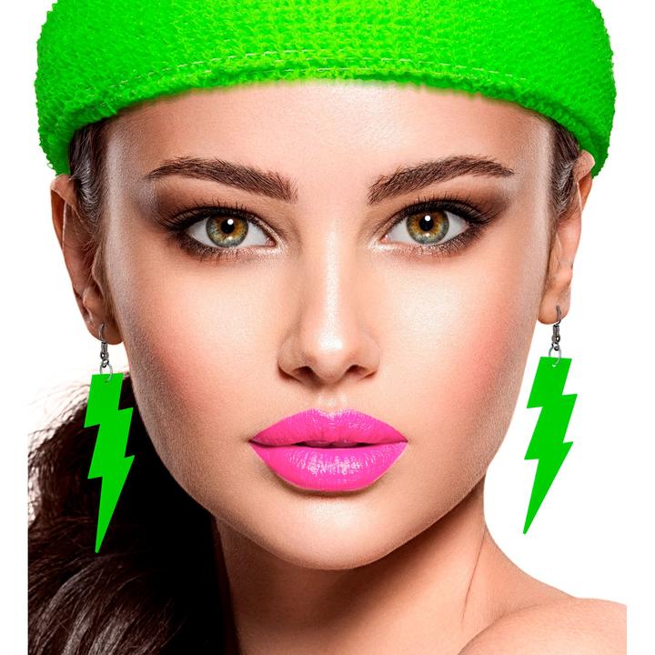 Immagine prodotto Widmann Orecchini flash verde neon anni '80