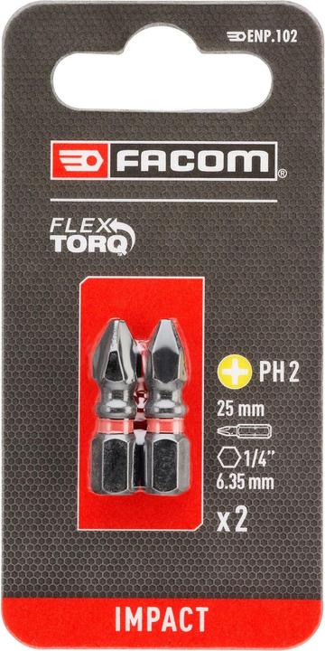 Actual product image Facom Cross-recess screwdriver bit