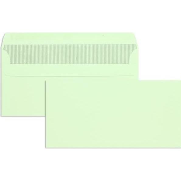 Blanke, Briefumschlag, Briefumschläge DINlang 80g/qm selbstklebend VE=1000 Stück grün (110 x 220 mm, 1000 x)
