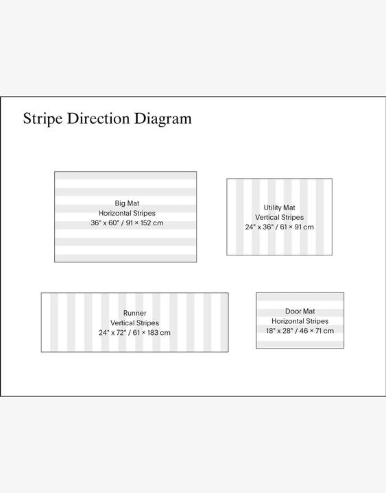 Actual product image Chilewich Doormat Skinny Stripe Soft Multi 61 cm x 91 cm (61 x 91 cm)