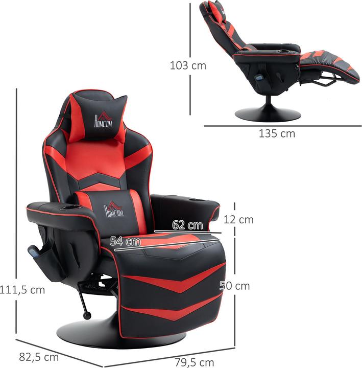 Actual product image Homcom Relaxsessel mit abnehmbare Kissen und Getränkehalter