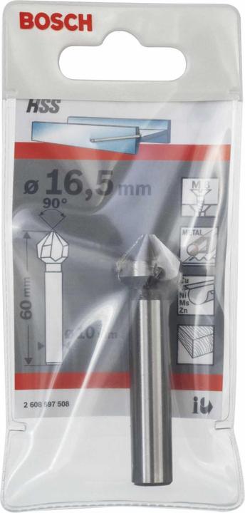 Produktbild Bosch Professional Zubehör PRO Soft Metal HSS Kegelsenker, 16,5 x 60 mm, M8 (10 mm)