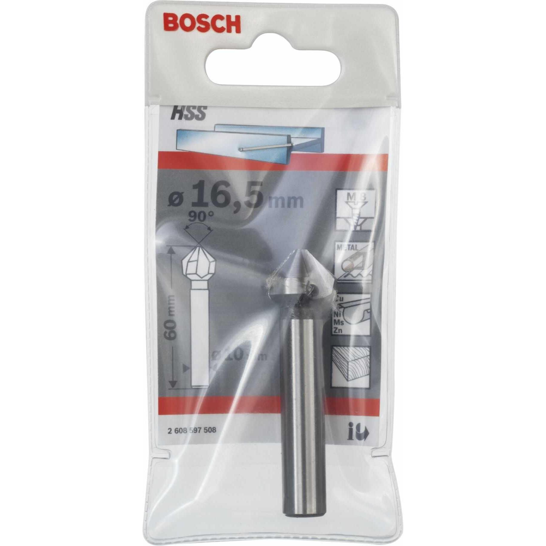 Thumbnail - Bosch Professional Zubehör, Bohrereinsatz, PRO Soft Metal HSS Kegelsenker, 16,5 x 60 mm, M8 (10 mm)