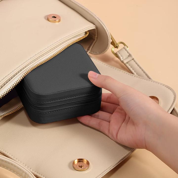 Produktbild Only-Bags.Store Schmuckkästchen, tragbare Mini-Schmuckaufbewahrungsbox für Ringe, Ohrringe