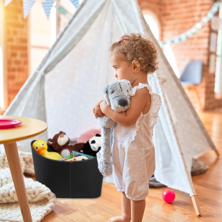 Actual product image Relaxdays Wood basket (55 x 42.5 x 35.5 cm)