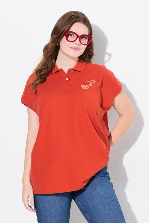 Produktbild Ulla Popken Poloshirt, Stickerei, Polokragen, Halbarm (58)