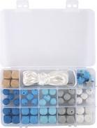 Produktbild Rayher Silikonperlen Box, hellblau