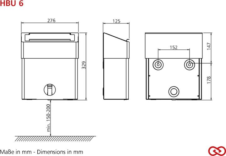 Immagine prodotto Ophardt Cestino per l'igiene in acciaio inox con coperchio incernierato (6 l)