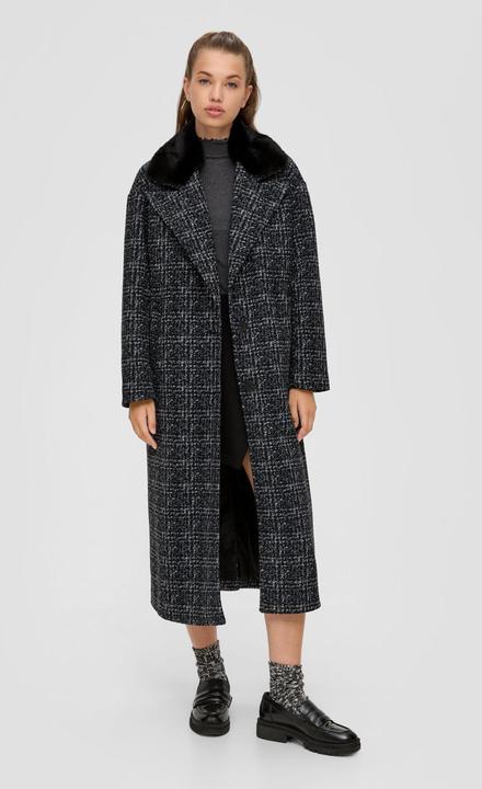 Actual product image S.Oliver Outdoor-Mantel Mantel mit abnehmbarem Teddyplüschkragen