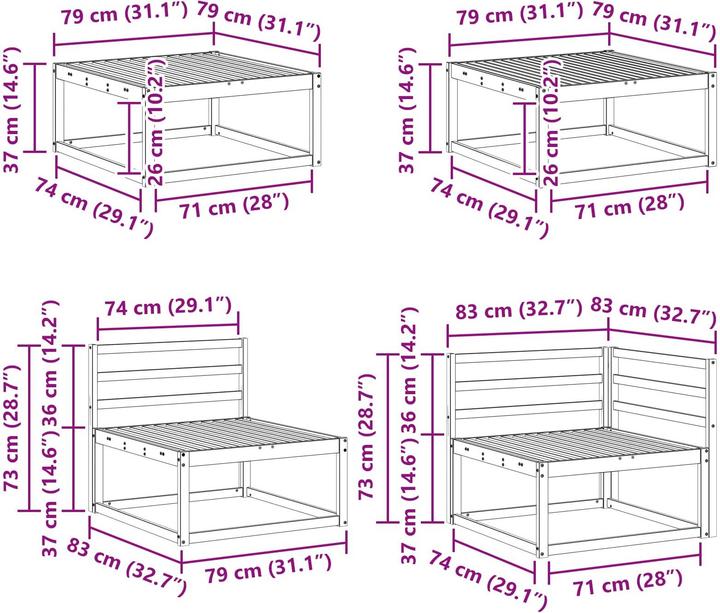 Produktbild vidaXL Outdoor-Sofa