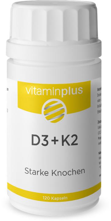 Produktbild Vitaminplus D3+K2 (120 Stück, Kapseln)