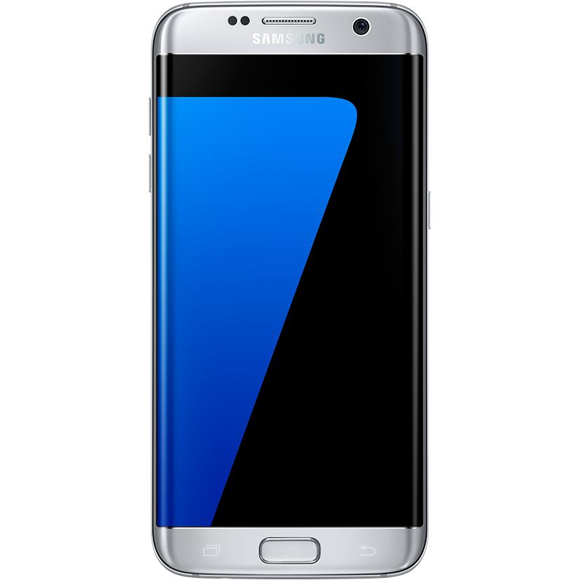 Samsung Galaxy S7 Edge (32 GB, Silver Titanium, 5.50", Single SIM, 4G), Smartphone, Silber