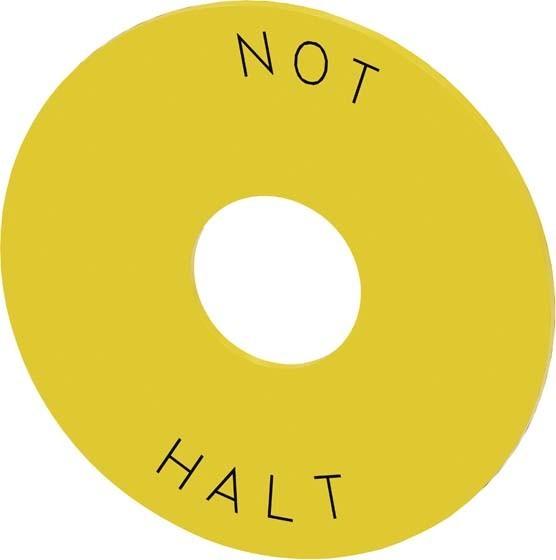 Actual product image Siemens Labelling plate for EMERGENCY STOP 3SU1900-0BB31-0AT0