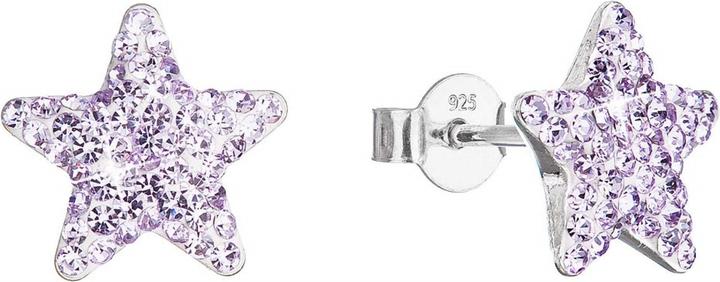 Immagine prodotto Evolution Group Orecchini in argento Stelle con cristalli Preciosa 31312.3 viola (Argento)