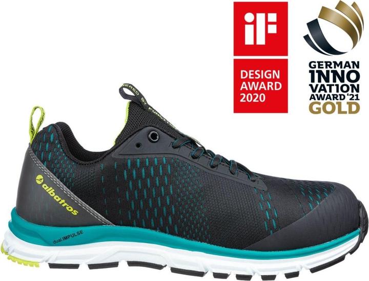 Produktbild Albatros AER55 Impulse black blue low Sicherheitshalbschuh S1P (S1P, 41)