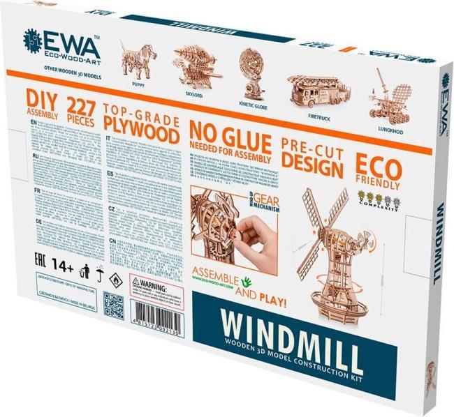 Produktbild Eco Wood Art 3D Holz Modellbausatz - Windmühle