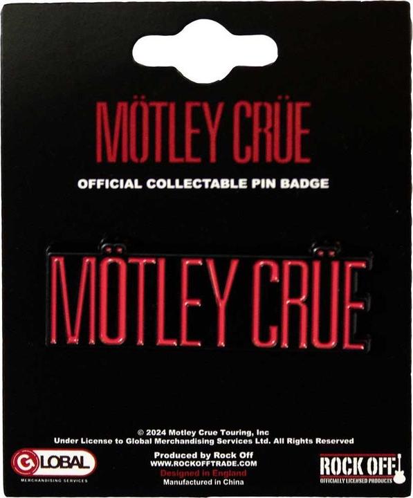 Produktbild Motley Crue Logo Abzeichen ZinkLegierung Emaille