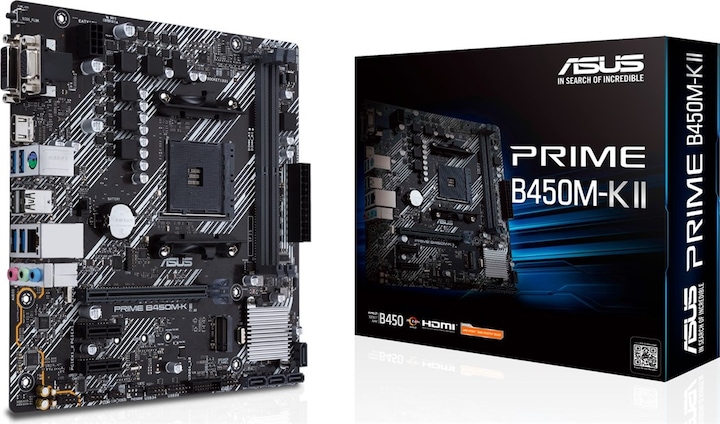 Actual product image ASUS PRIME B450M-K II (AM4, AMD B450, mATX)