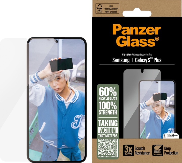 Actual product image PanzerGlass Ultra Wide Fit (1 Piece, Samsung Galaxy S25+)