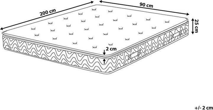 Produktbild Beliani Luxus (Federkern, Schaumstoffkern, 90 x 200 cm)