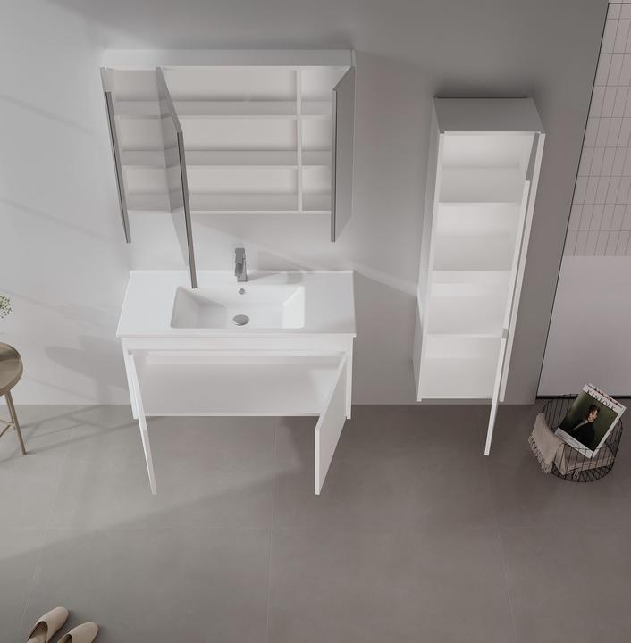 Produktbild Homitis Side 100 v3 Bathroom Cabinet With Sink & Mirror Set (2 Pieces)