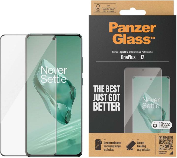 Produktbild PanzerGlass Screen Protector OnePlus 12 | Ultra-Wide Fit (1 Stk., OnePlus 12)