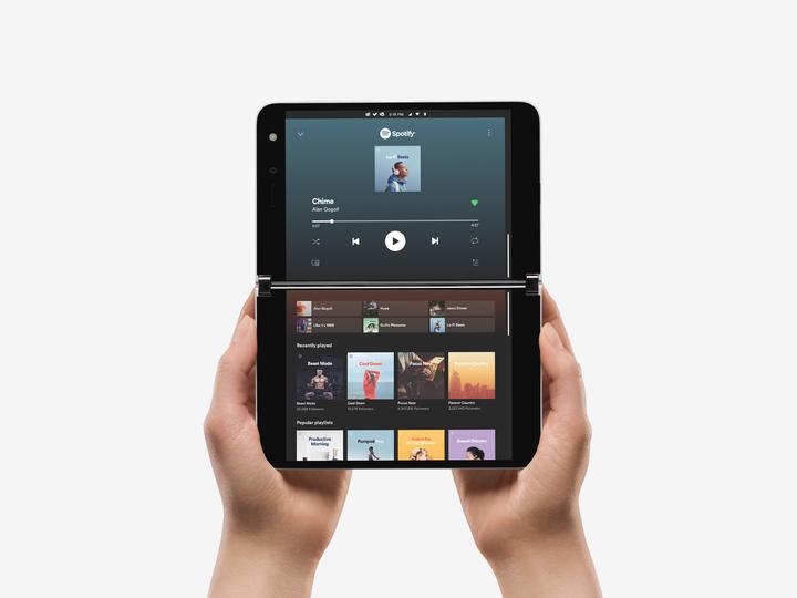 Produktbild Microsoft Surface Duo Qualcomm Snapdragon 855 5.6inch 6GB 128GB LTE Android 10 Projekt MSD (P) (128 GB, Glacier, 5.60", Dual SIM)