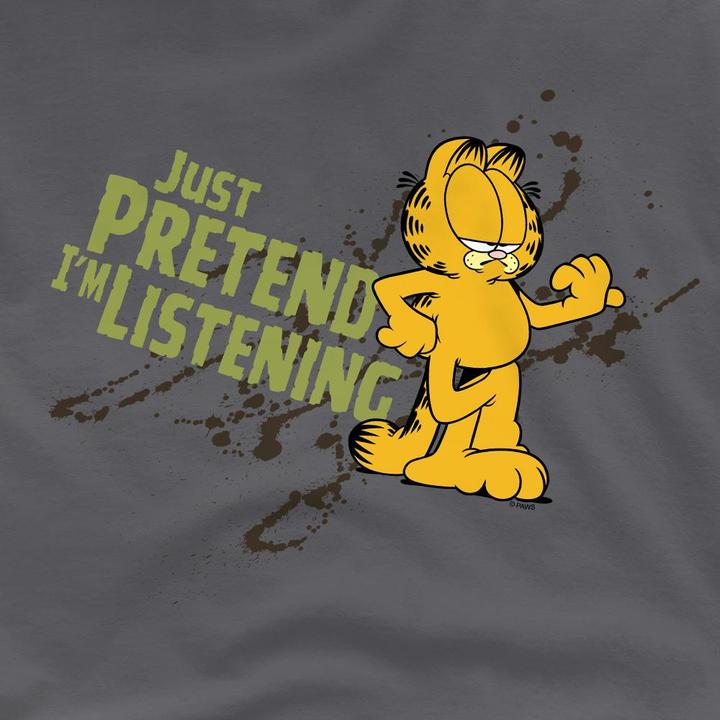 Immagine prodotto Garfield Just Pretend I'm Listening Maglietta Uomo (M)