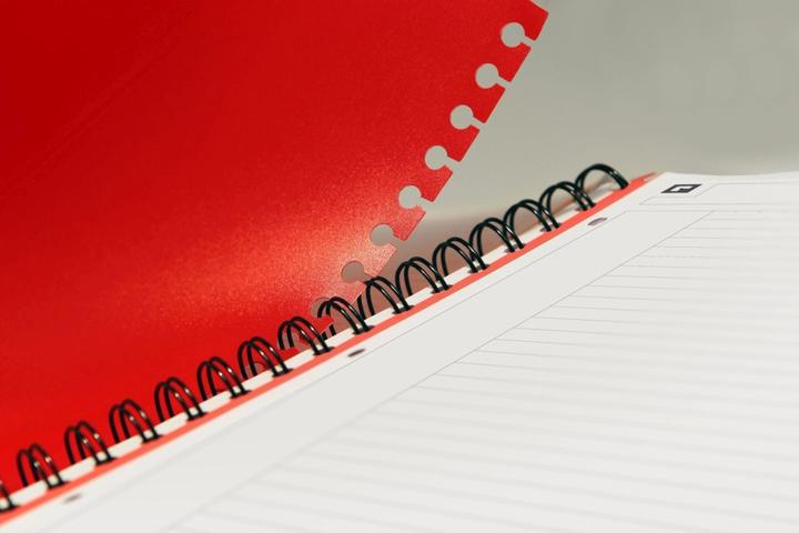 Produktbild Oxford Elba Filing Book Schreibheft 80 Blatt Schwarz, Orange, Rot A4 (A4+)