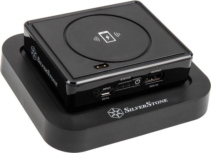 Produktbild Silverstone SST-QIB052-D Qi Lader mit Docking Station - schwarz (15.50 W)
