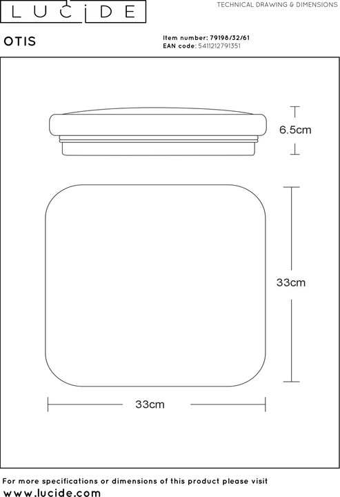 Actual product image Lucide Otis (2100 lm)